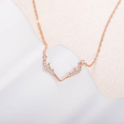 Mori Department Simple Temperament Antler A Deer Has Your Necklace