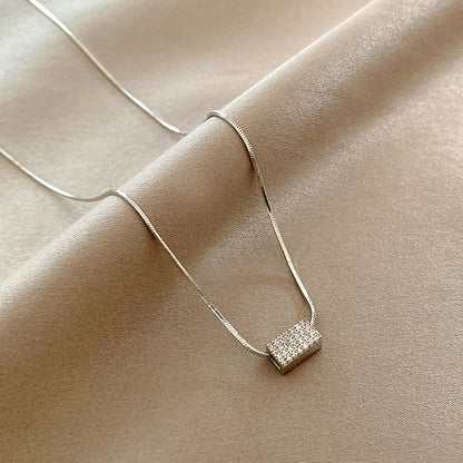 Temperament Geometric Square Light Luxury Necklace
