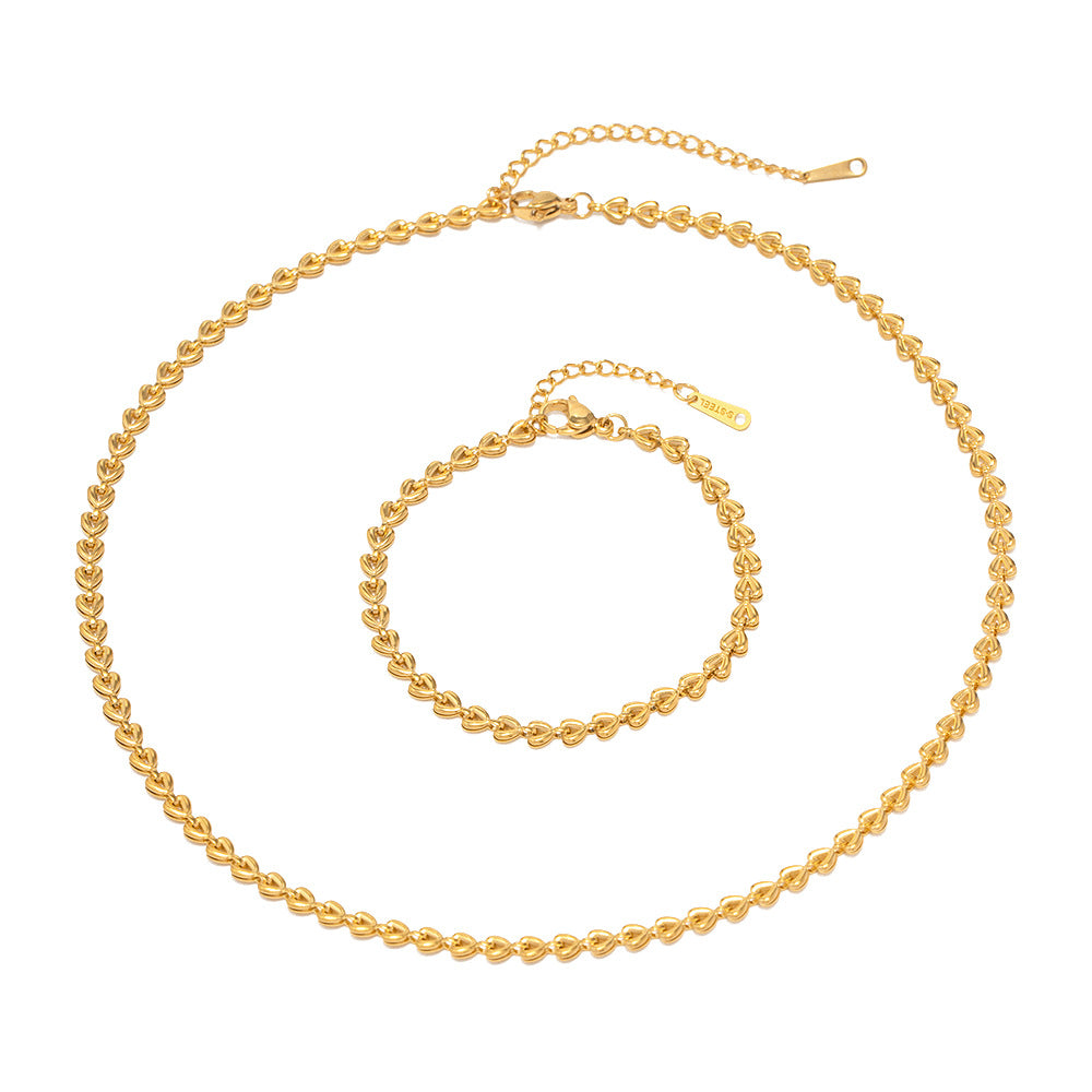 Gold Plated Stainless Steel Woven Love Bracelet