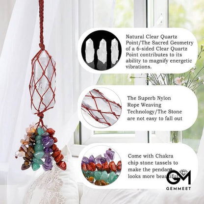 7 Chakra Healing Crystals Hanging Ornament