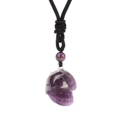 Crystal Halloween Skull Acrylic One-piece Necklace