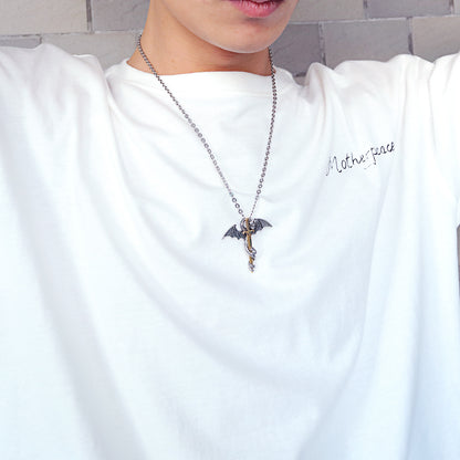 Dragon & Sword Titanium Steel Necklace