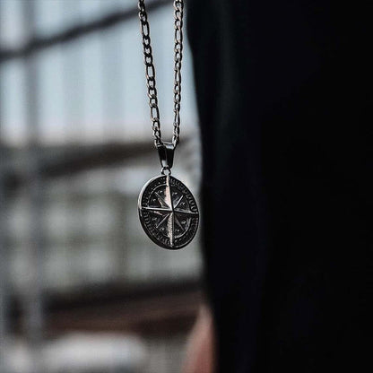 Retro Compass Men's Necklace