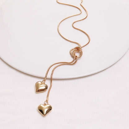 Simple Love Shaped Long Necklace