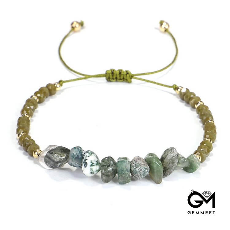 Bohemian Crystal Gravel String Bracelet