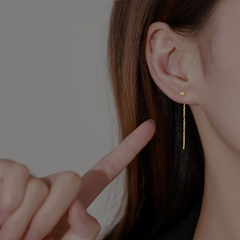 S925 Sterling Silver Beanie Earrings