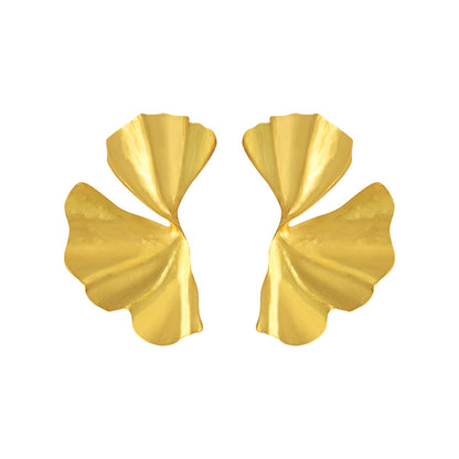 Fashion Temperament Simple Design Sense Ginkgo Leaf Earrings