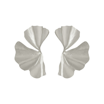 Fashion Temperament Simple Design Sense Ginkgo Leaf Earrings