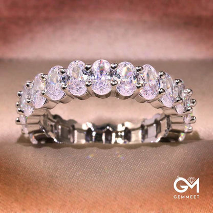 Gold Plated Rings Oval Cubic Zirconia Love Ring