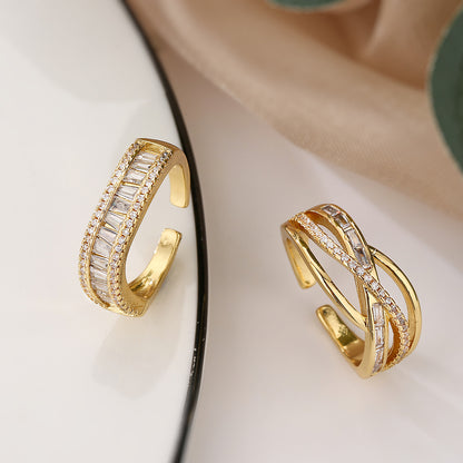 Irregular Full Stone Band Ring