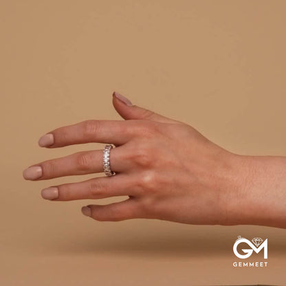 Gold Plated Rings Oval Cubic Zirconia Love Ring