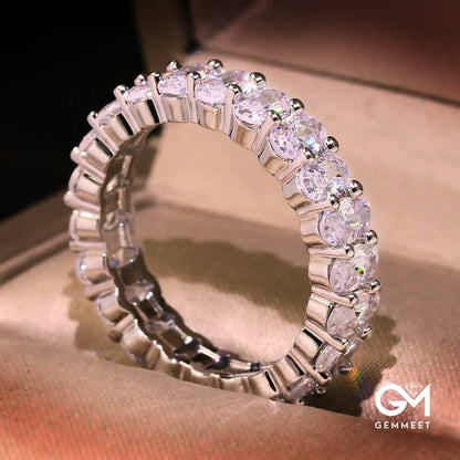 Gold Plated Rings Oval Cubic Zirconia Love Ring