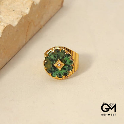 African Turquoise Adjustable Ring