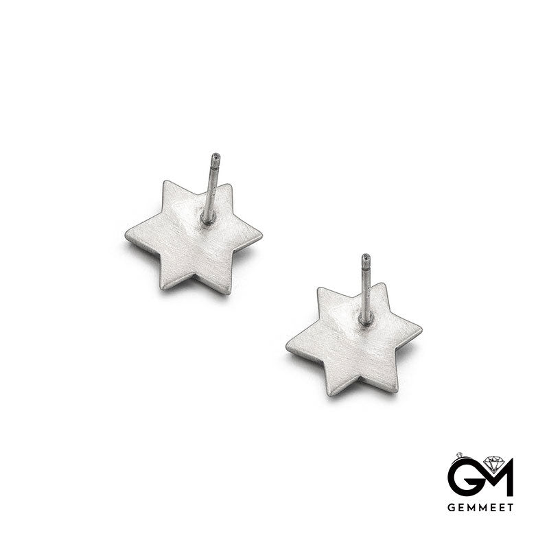 Simple Triangle Eye Of God Sterling Silver Earrings