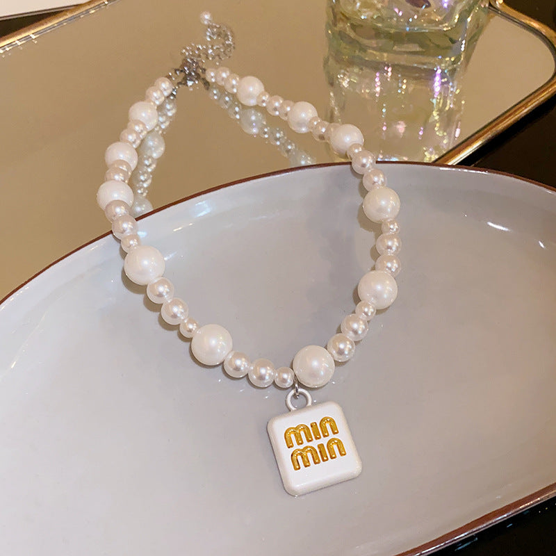 Colorful Five-pointed Star Zircon Pearl Necklace