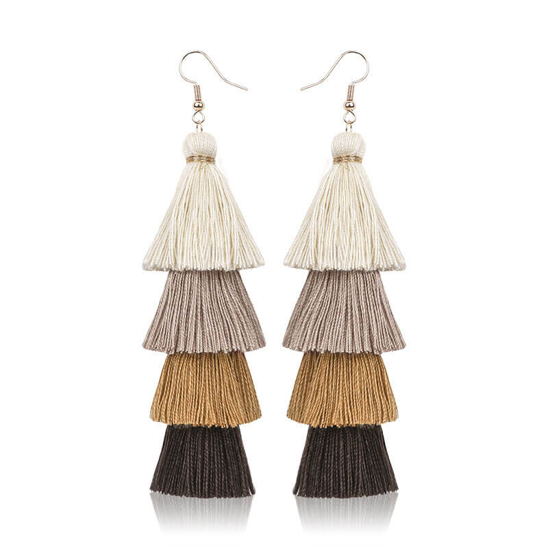 Hand-tasseled Retro Ethnic Style Long Bohemian Earrings