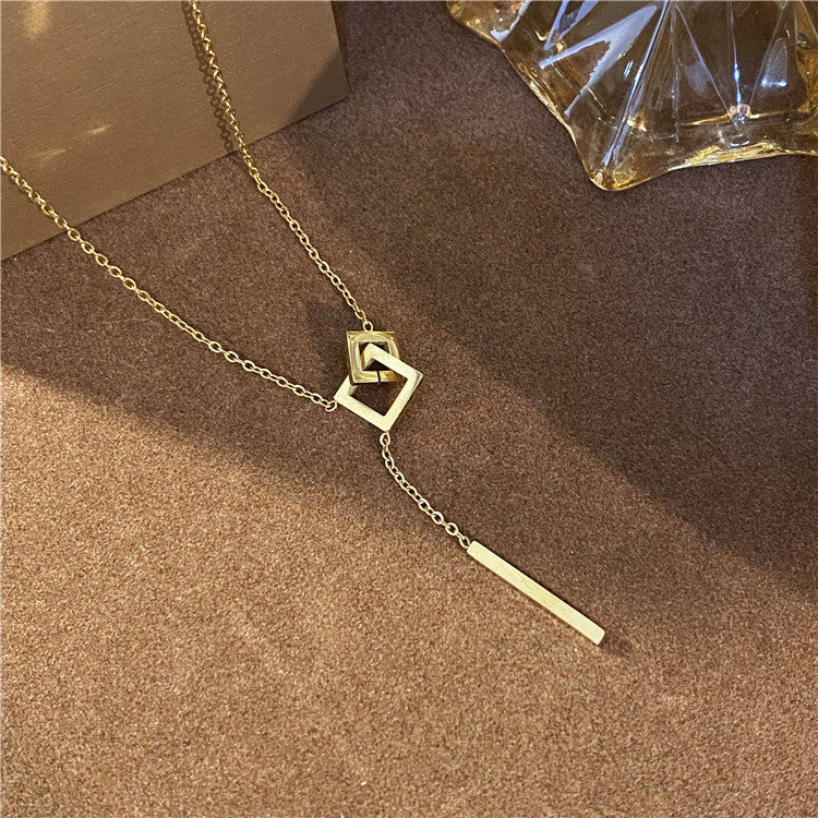 Titanium Steel Does Not Fade Light Luxury Long Necklace