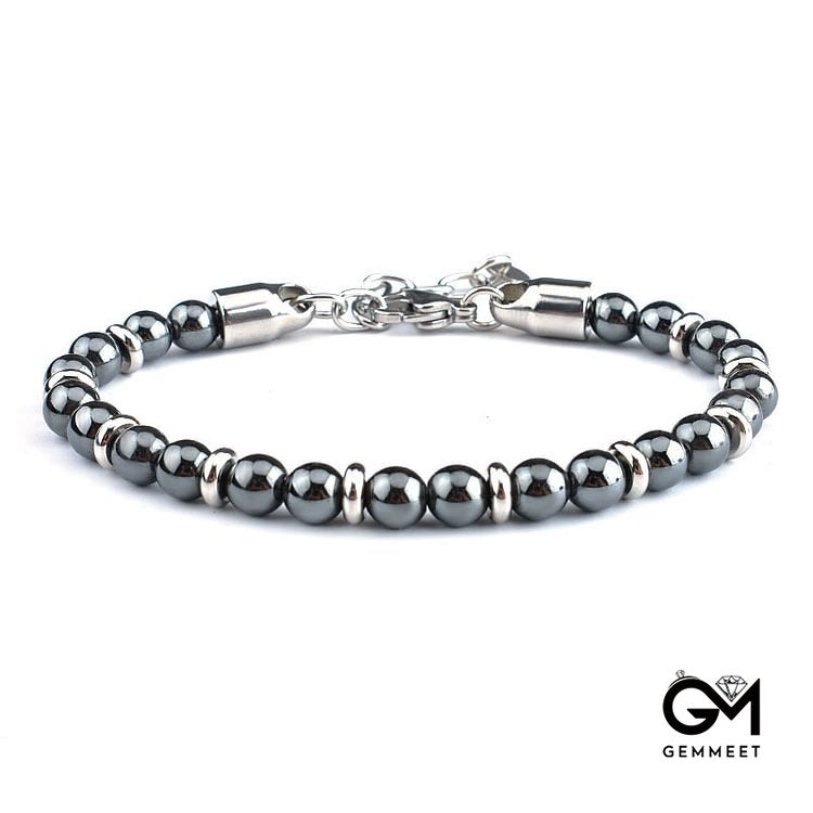 Weathered Agate Bead Bracelet