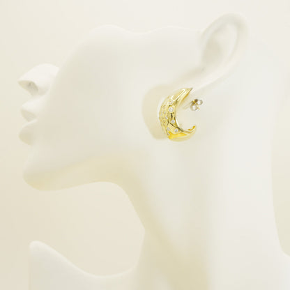 Golden Gypsy Setting Stones Chunky Stud Earrings