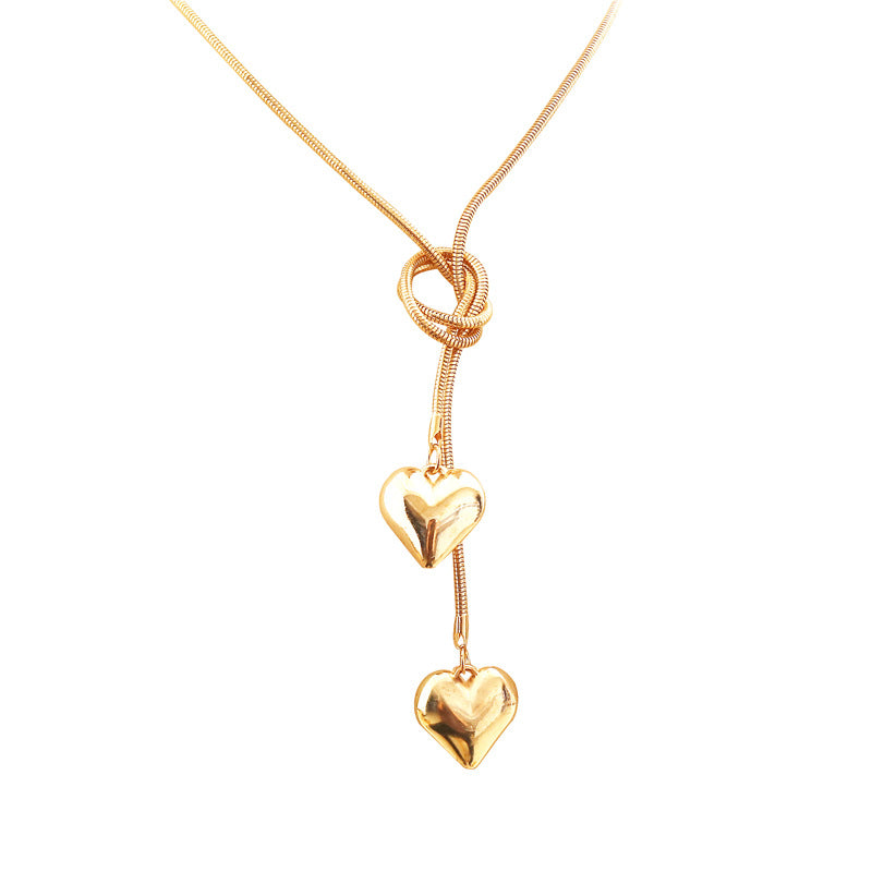 Simple Love Shaped Long Necklace