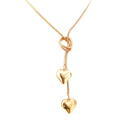Simple Love Shaped Long Necklace