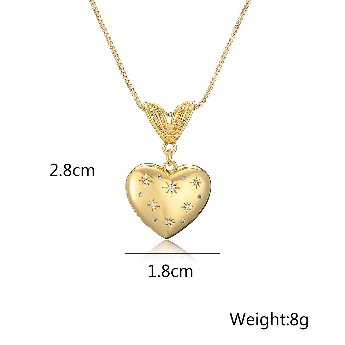 Unique Design Heart Pendant Necklace